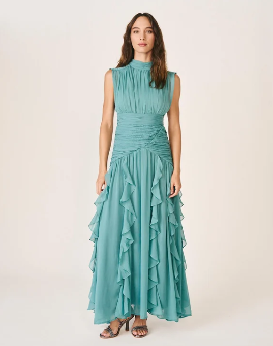 VESTIDO LARGO VOLANTES