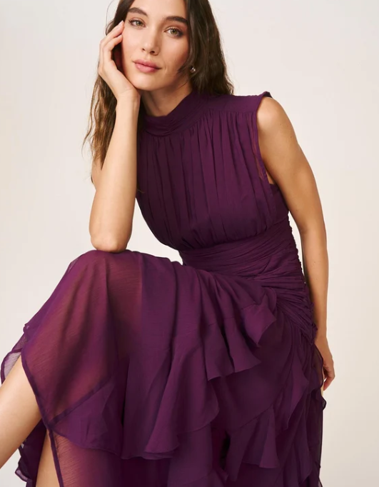 VESTIDO LARGO VOLANTES