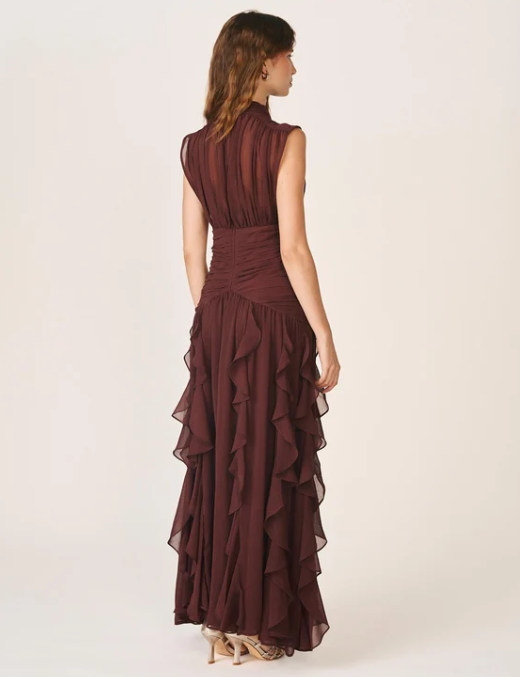 VESTIDO LARGO VOLANTES